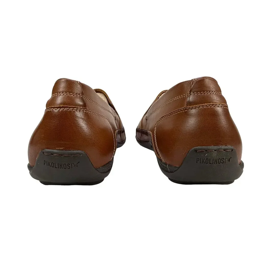 Pikolinos Azores Loafer Moccasin Mens‎ 12 EU 46 Cuero Brown Leather Slip On